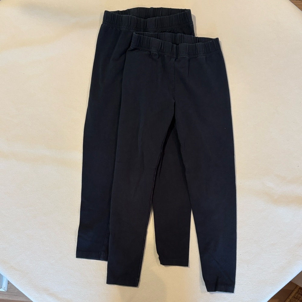 Lands' End School Uniform Cotton Girls Leggings in Classic Navy